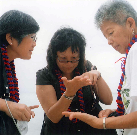 Evelyn Akamine, Christine Goias, and Jane Yanabu