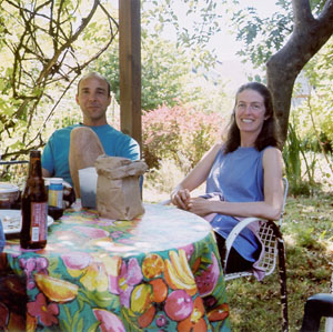 Grape arbor couple