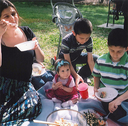 Susy Lucero and children