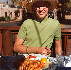 Katherine with her lunch