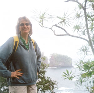 Betty Rosenberg at the Onomea (Fallen) Arch