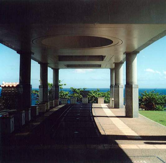 I love the way the hallway leads to the ocean horizon.