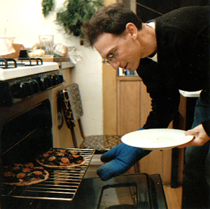 Marty and the veggie pizza