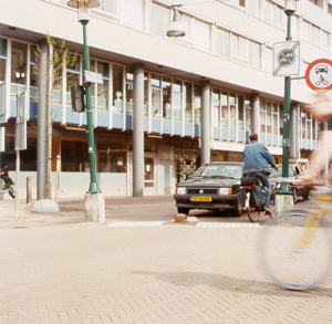 Downtown Enschede traffic control post - going down